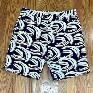 Jack Spade RARE navy Blue Banana Shorts!! New without tags! Navy/off white. Size